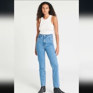 ROLLA'S Dusters High Rise Slim Raw Edge Jeans G'day Mate Cindy Blue 26 Classic